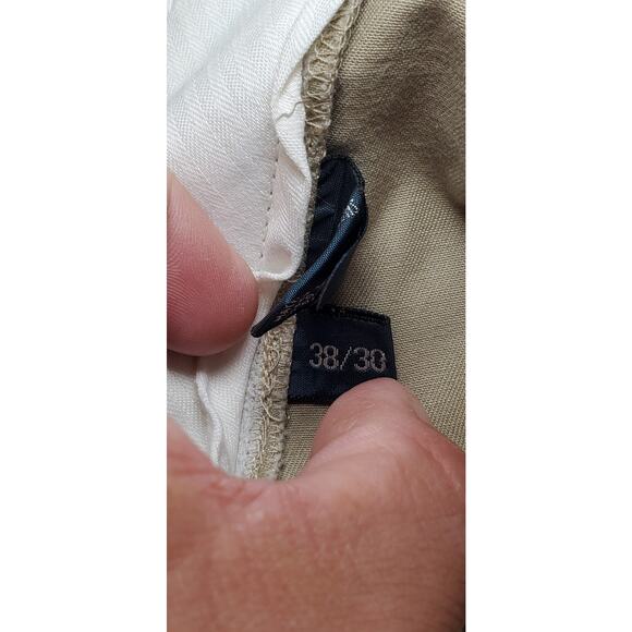 Polo By Ralph Lauren Size 38x30 Flat Chino Pants Mens Beige Ca10 - Picture 6 of 10